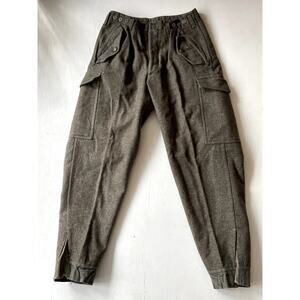 Vintage 1959 Swiss Army Wool Field Trousers Military Cargo Pants Gray 30x26